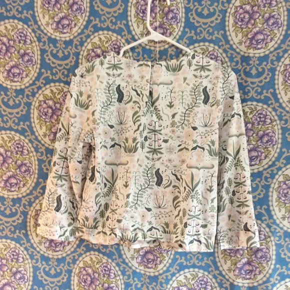 Brooks Brothers Floral Cotton Blouse - Picture 4 of 6